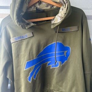 Olive Green Buffalo Bills Salute to Service Hoodie